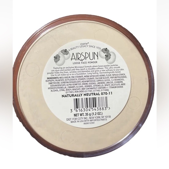 4/$20 Coty Airspun Loose Face Powder Naturally Neutral 070-11 1.2 oz, Talc Free - Picture 3 of 4